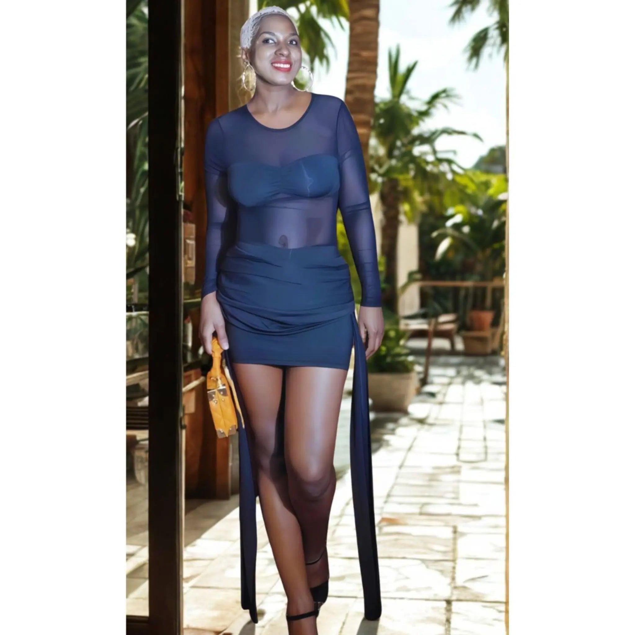 siren black dress for occasions.